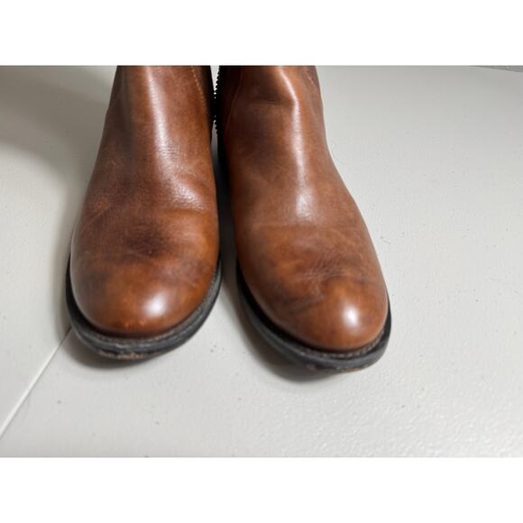 Arturo Chiang women's boots AT-Falicity tan leather buckle riding zipper Sz 7.5 - Picture 4 of 9